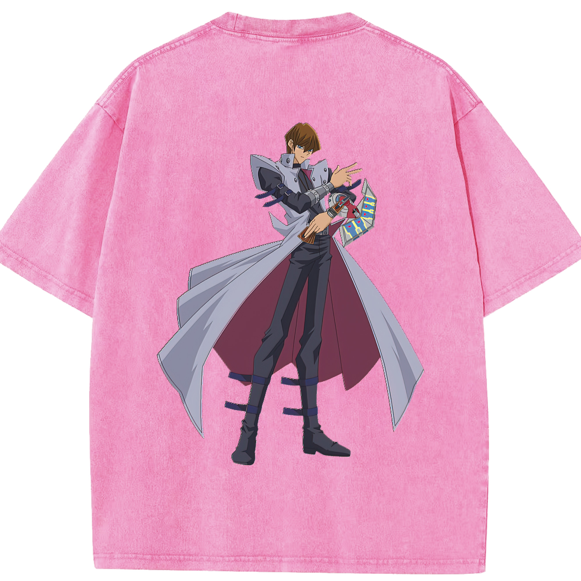 （画像用） 遊☆戯☆王 Yu-Gi-Oh! 綿100% ヴィンテージ風 半袖Tシャツ（背面プリント）